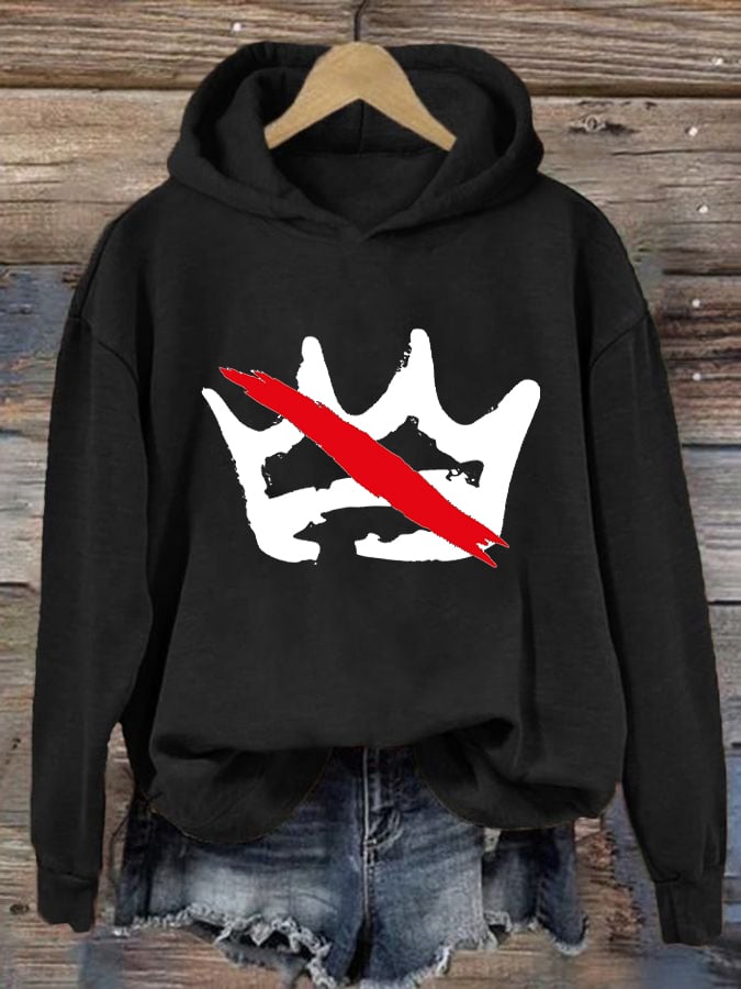 Women's No Kings Print Hoodie