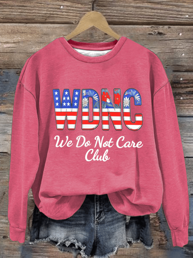 Women's Retro Funny Proud Member Of Club We Do Not Care Menopause Perimenopause Print Sweatshirt