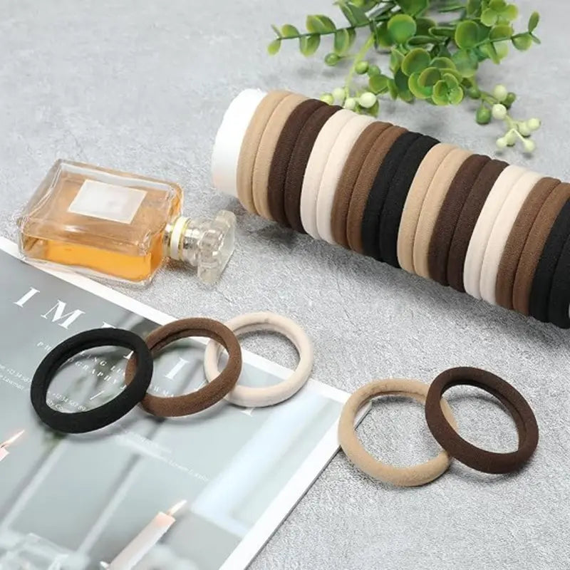 our-color hair ties pack of 25(neutral colors)