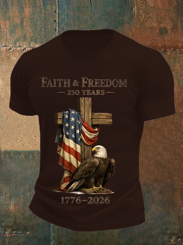 Men's Faith and Freedom 250 Years Print T-Shirt