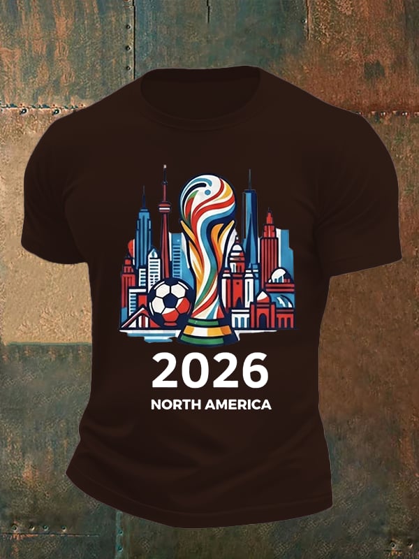 Men's North America WC 2026 Soccer printed T-shirt