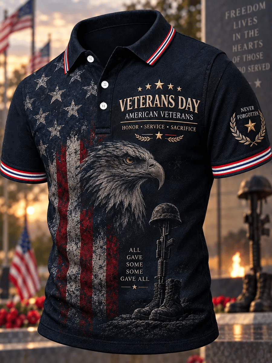 🎖️Men's Veterans Day Printed Waffle Top