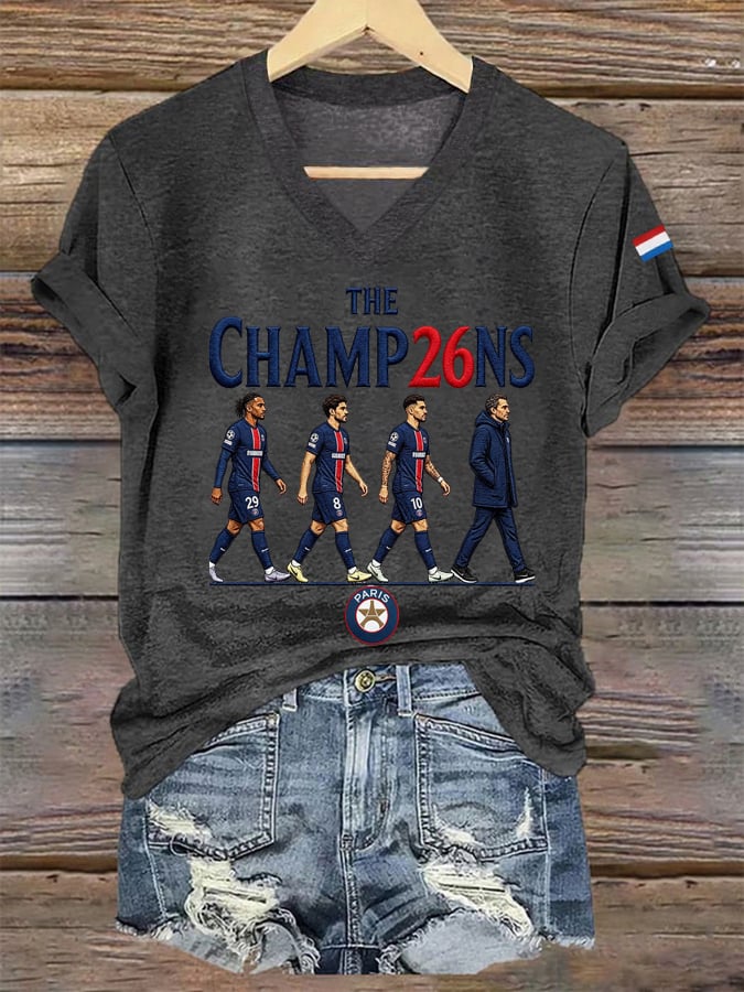 Women's Soccer Print Casual T-shirt
