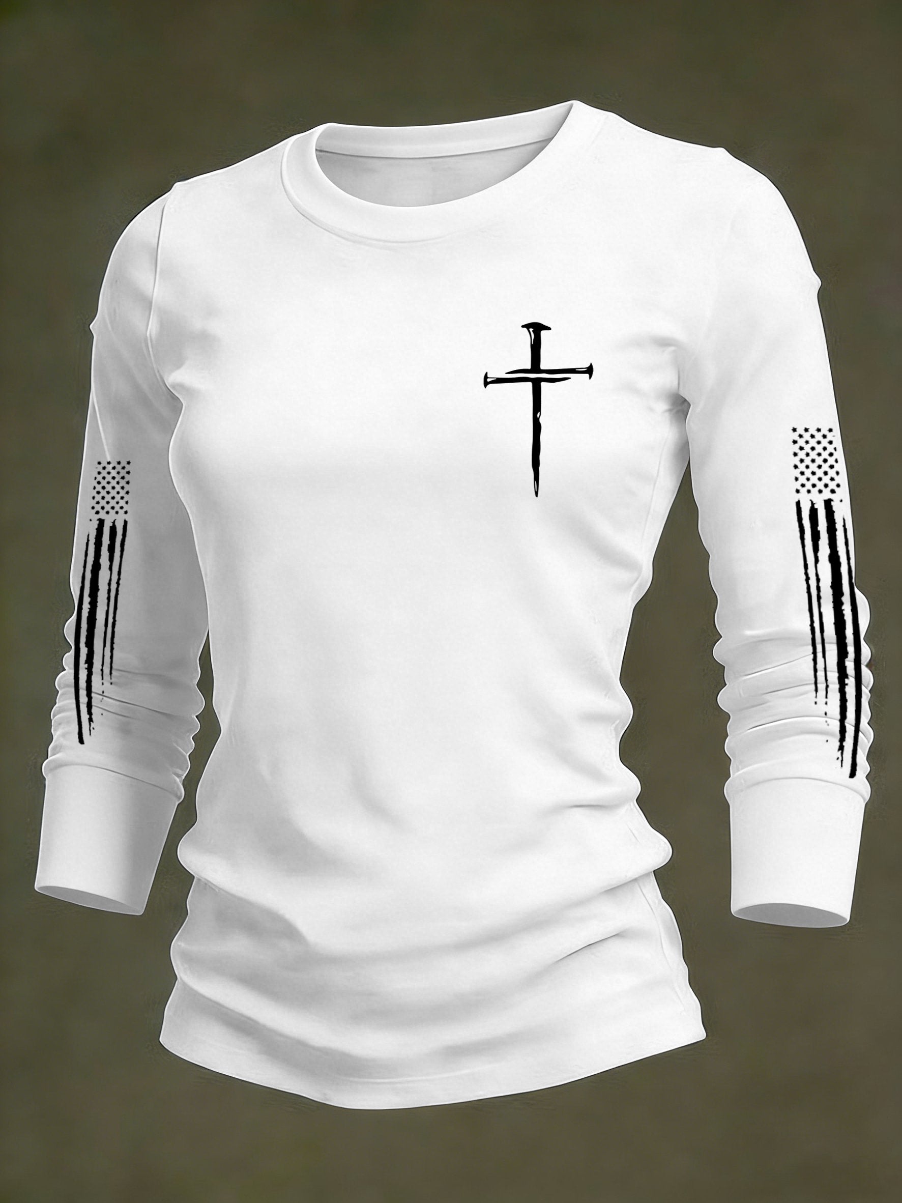 Women's 250th Anniversary National Flag Print Casual Long-Sleeved T-Shirt