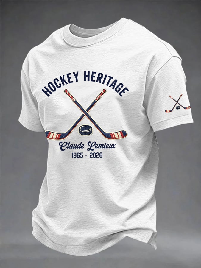 Men's Hockey Heritage Printed Casual T-shirt