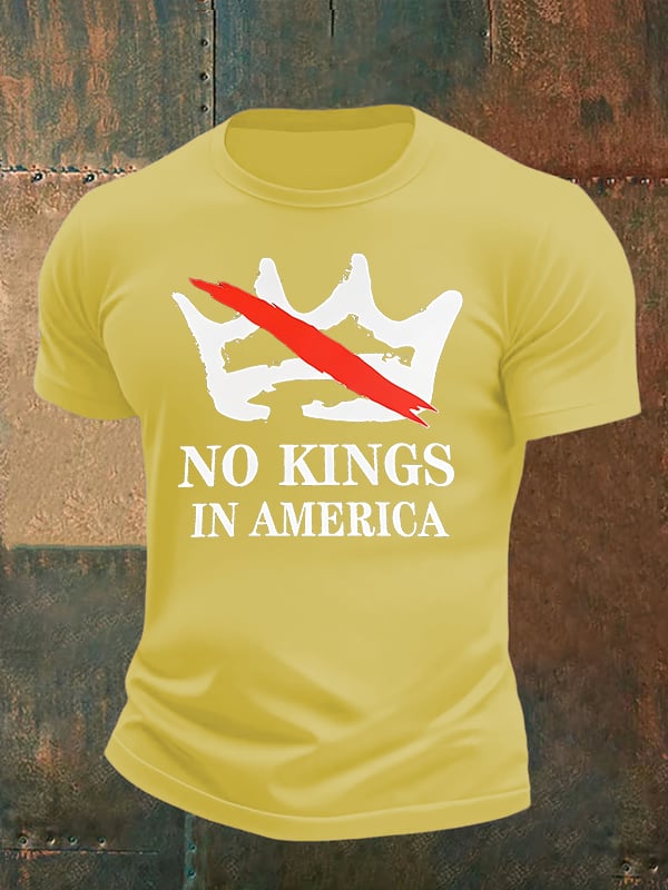 Men's no kings in America print T-Shirt