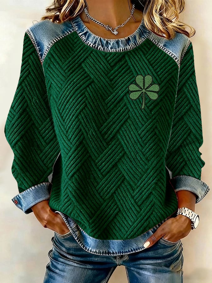 Women's Retro St. Patrick's Day Print Sweatshirt