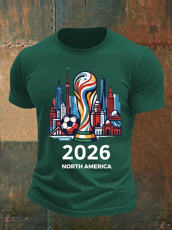 Men's North America WC 2026 Soccer printed T-shirt