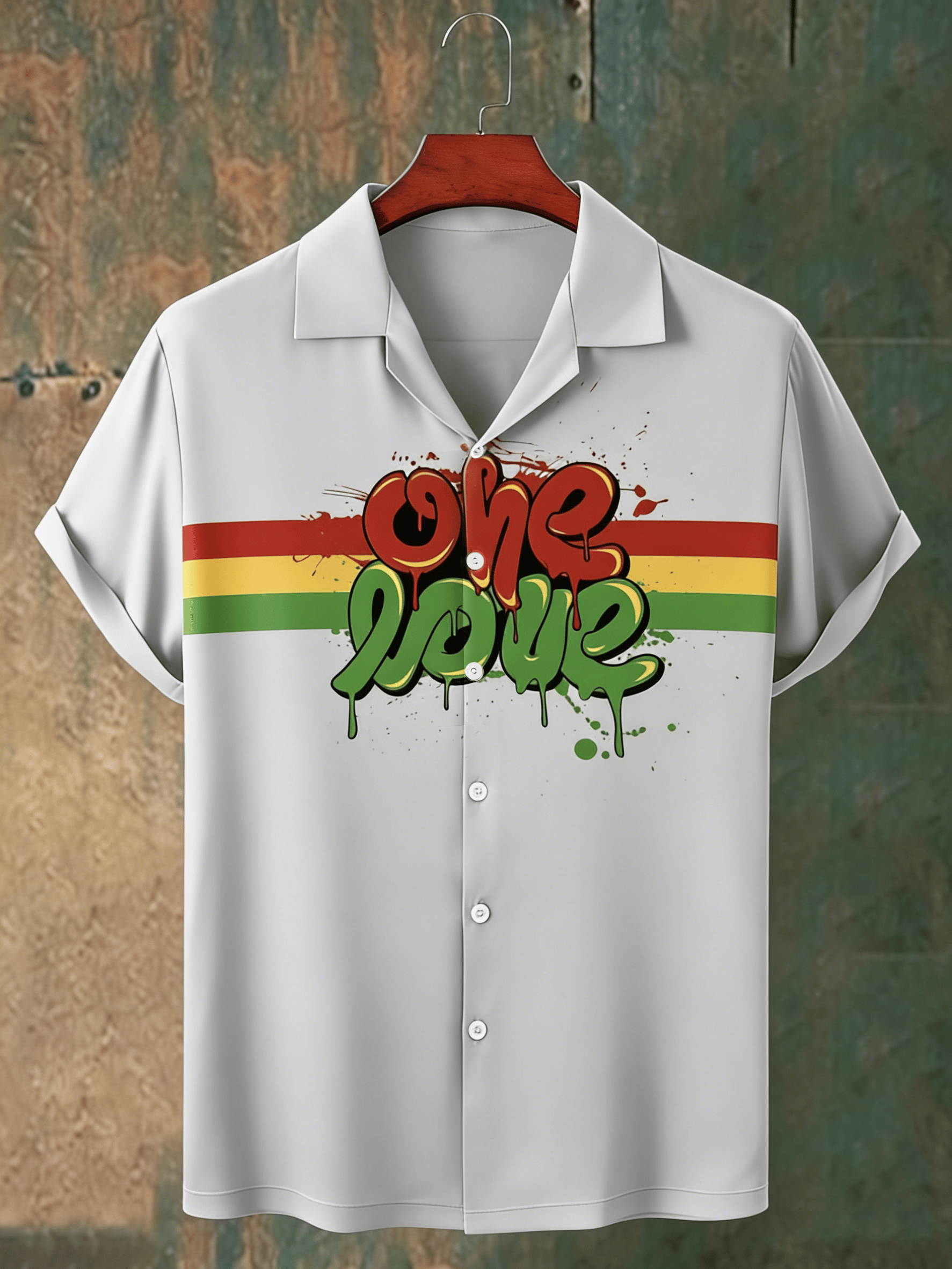 Men's Black Culture "Oen Love" Print Shirt