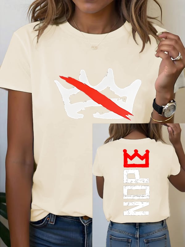 Women's America has no kings Printed Casual T-Shirt