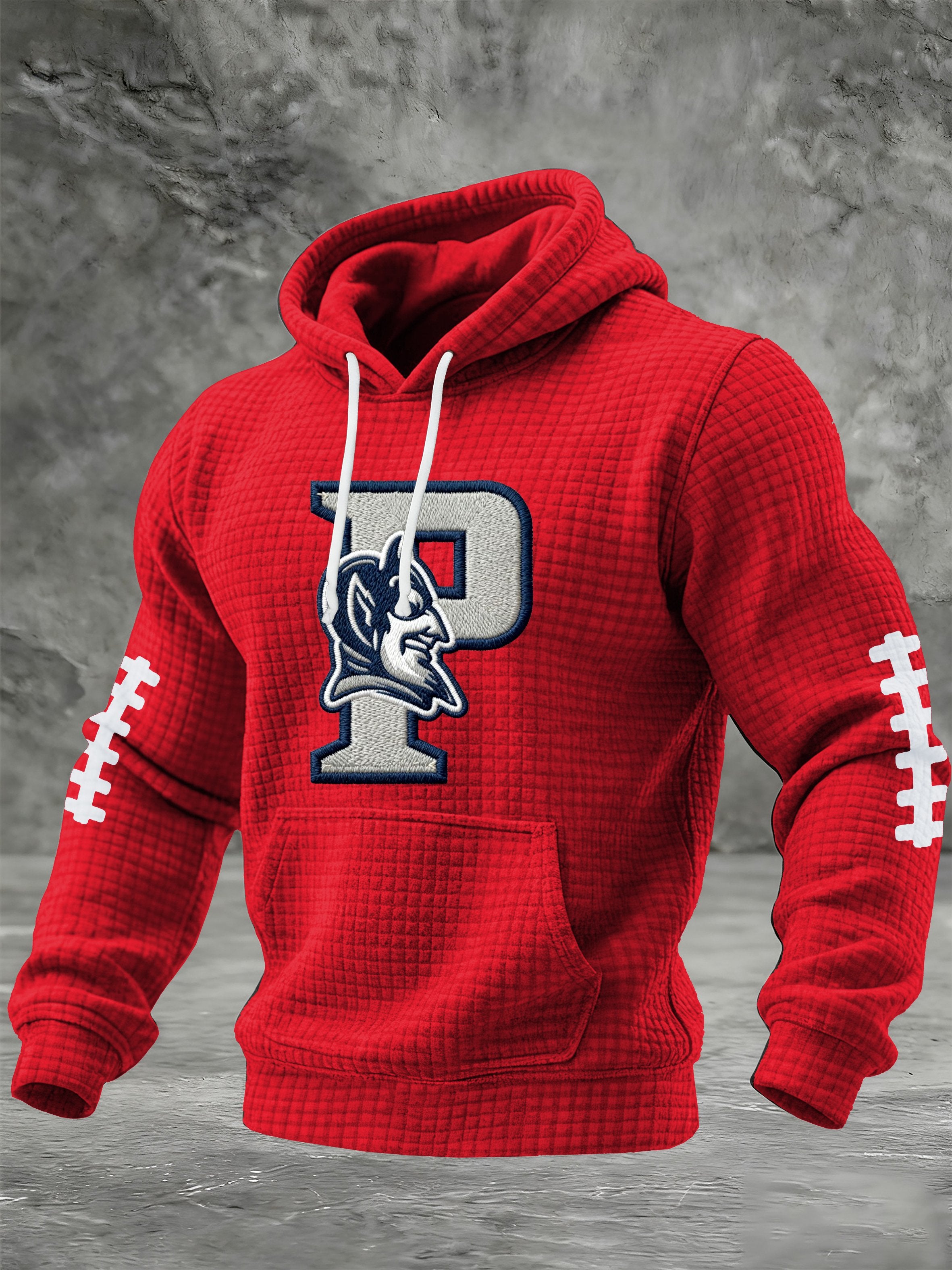 Men'S Football Printed Hooded Sweatshirt