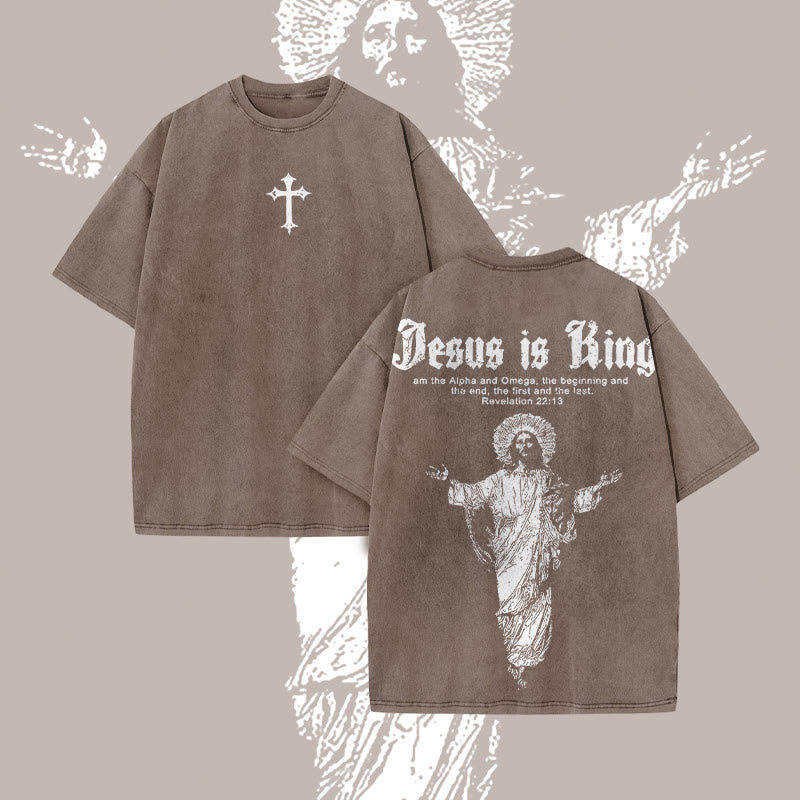 Jesus Is King Vintage Washed Unisex T-Shirt