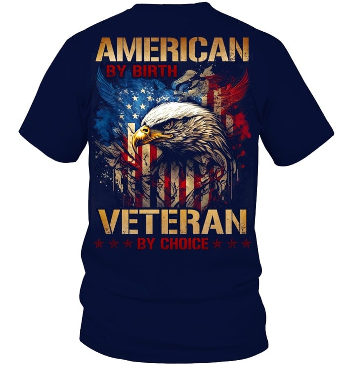 Amercian Veteran Pattern 100&Cotton Print T-Shirt