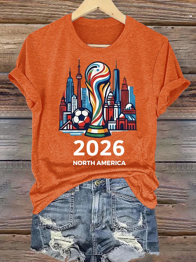 Women's North America WC 2026 Soccer printed T-shirt