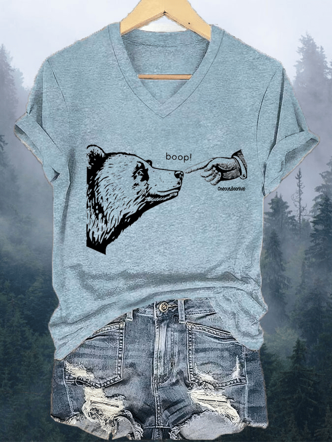 Women's Suppoard National Parks Print V-Neck T-Shirt