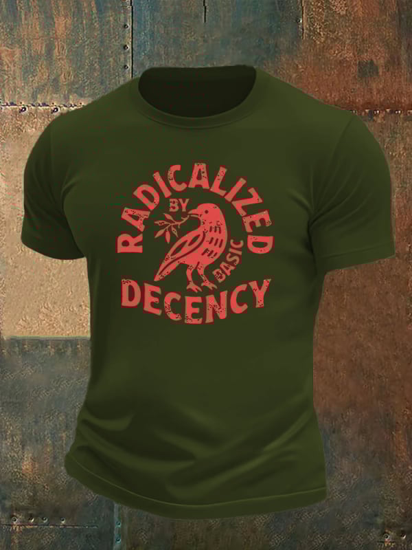 Men's Radicalized by Basic Decency Print T-Shirt