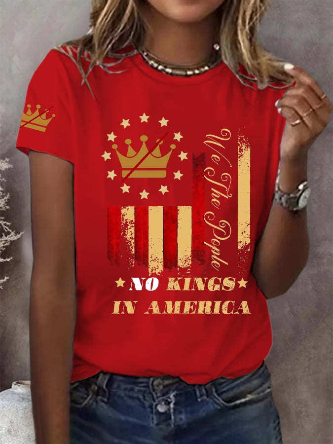 Women's No Kings Print T-shirt