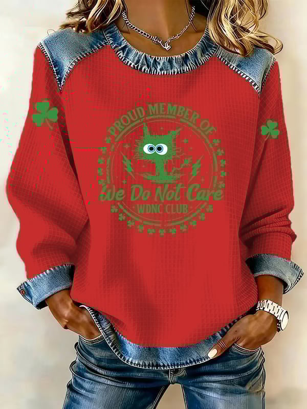 Women's Retro Funny Proud Member Of Club We Do Not Care Menopause Perimenopause Print sweatshirt