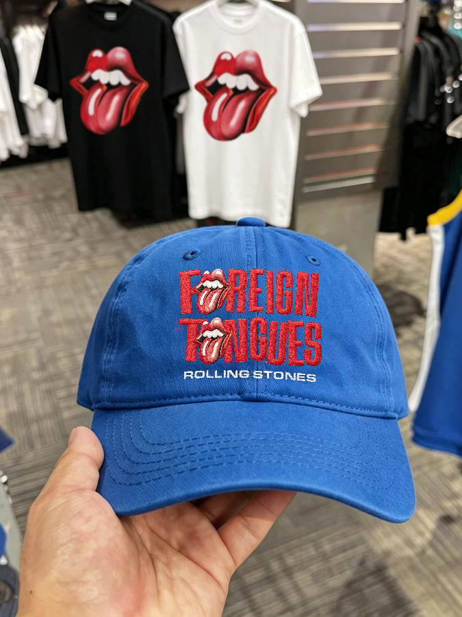 Retro Foreign Tongues Print Baseball Cap