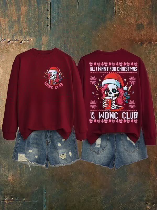 Women's Retro Funny Proud Member Of Club We Do Not Care Menopause Perimenopause Print Sweatshirt