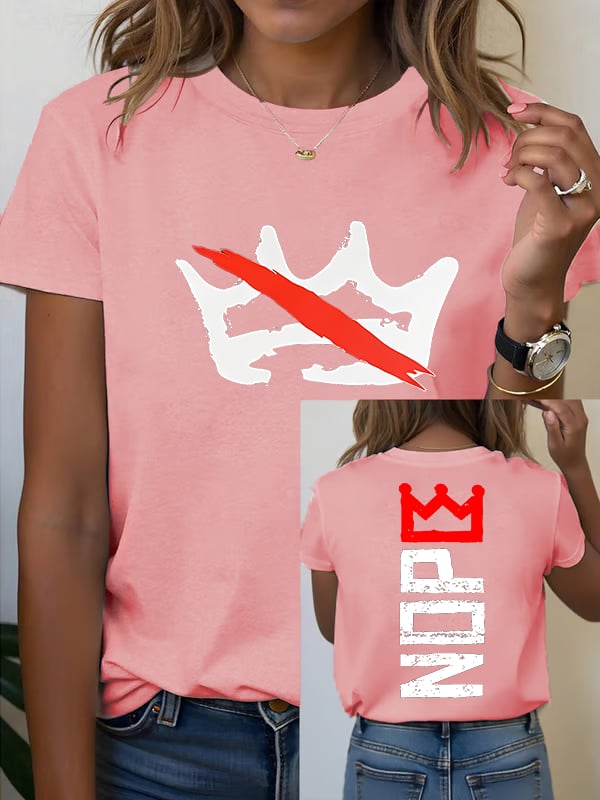 Women's America has no kings Printed Casual T-Shirt