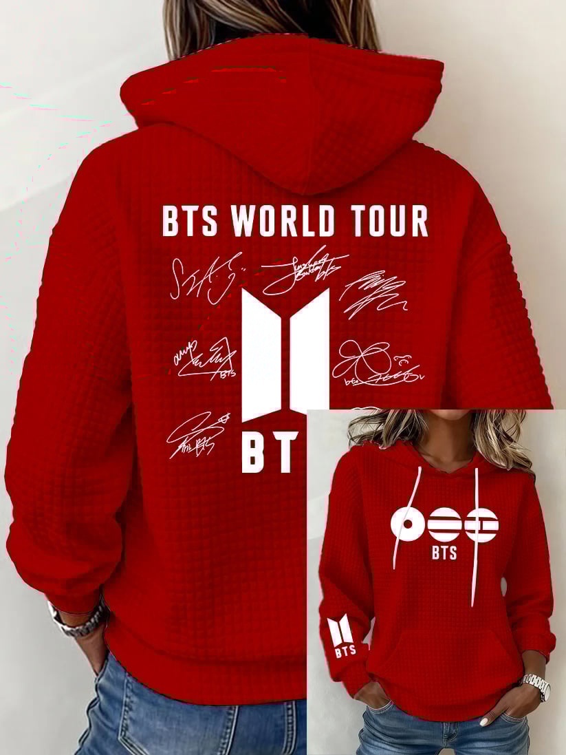 Women's 2026 BTS Comeback Printed Casual Hooded Sweatshirt