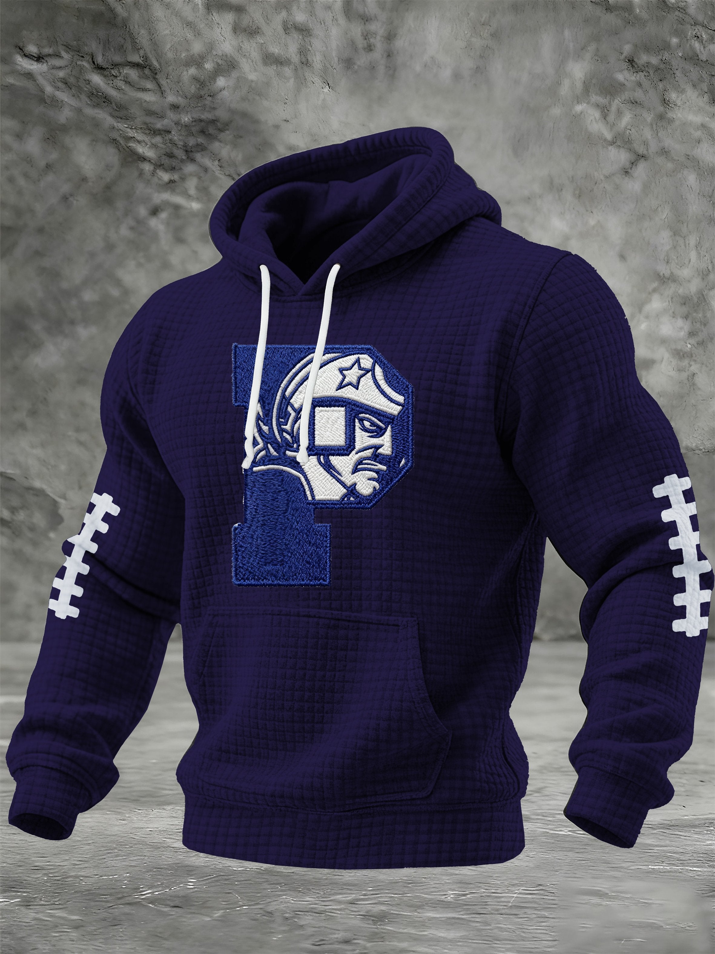 Men'S Football Printed Hooded Sweatshirt