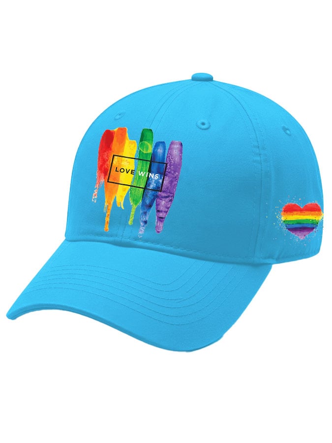 Unisex Retro LGBT Love Wins Print Baseball Cap