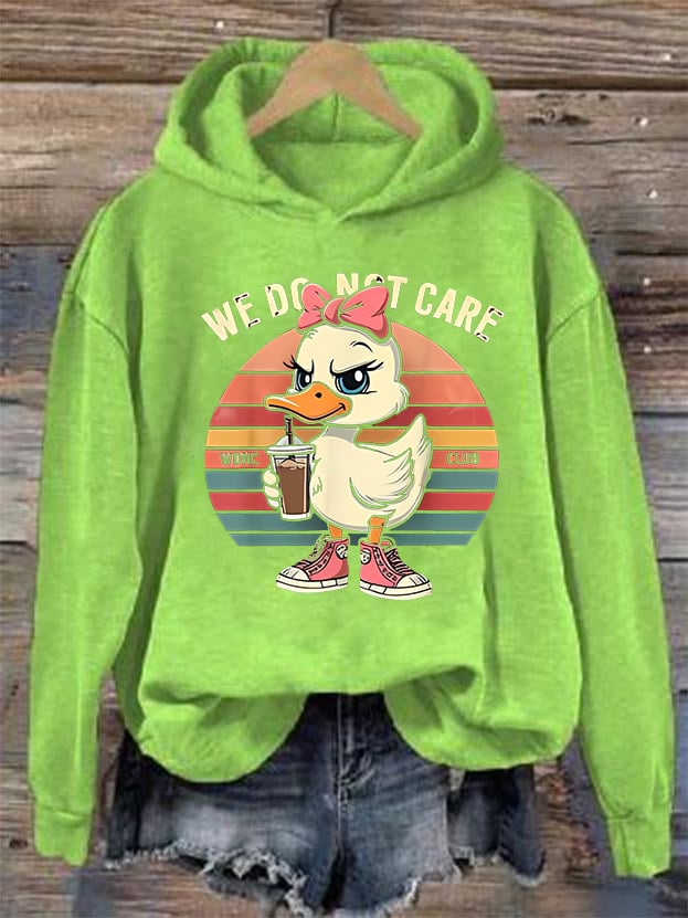 Women's Retro Funny Proud Member Of Club We Do Not Care Menopause Perimenopause Print Hoodie