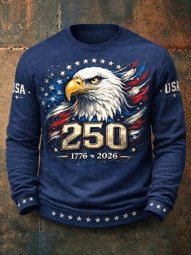 Men's Retro 250th Anniversary Printed Sweatshirt