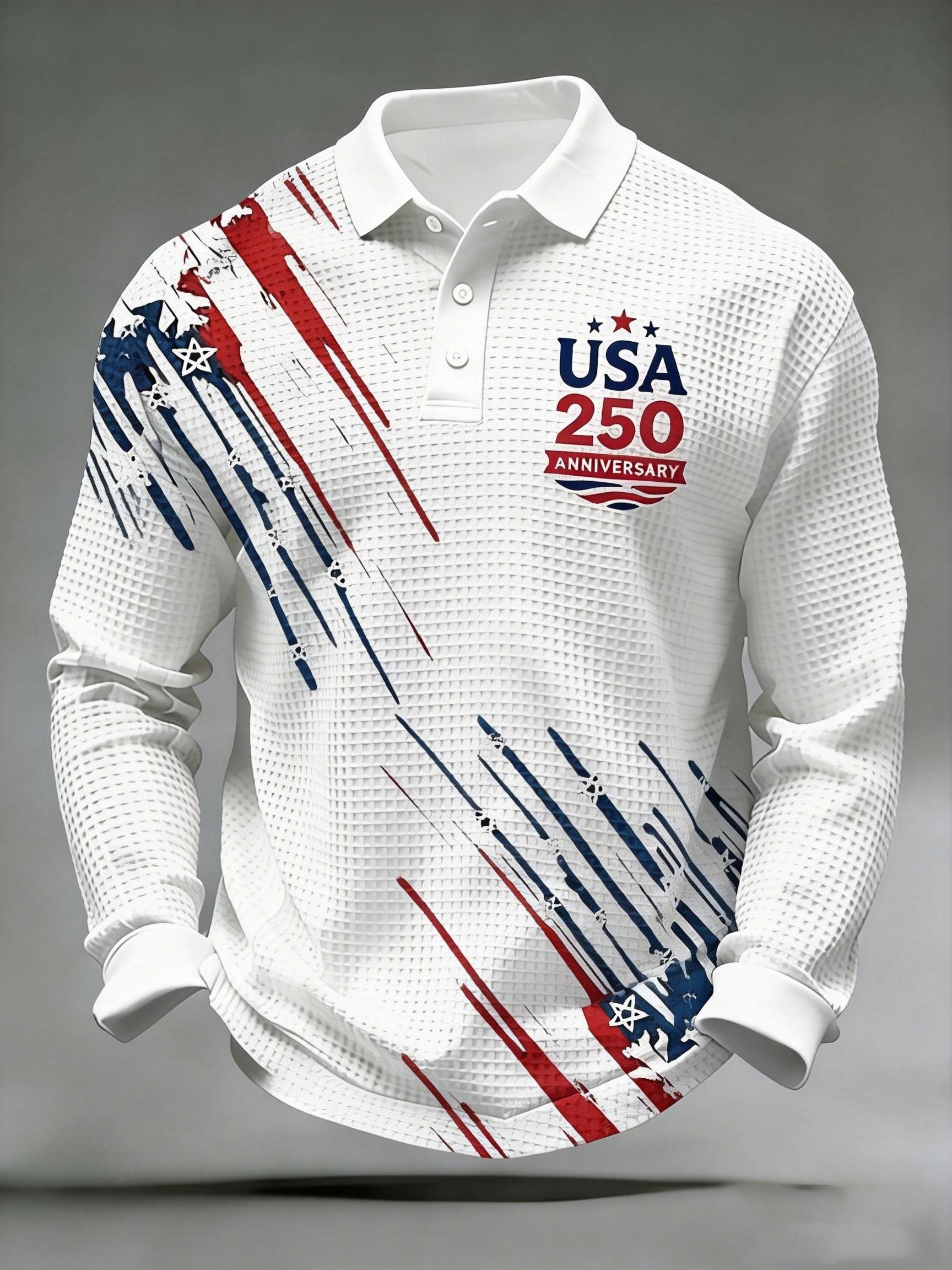 Men's 250th Anniversary Printed Casual Polo Shirt