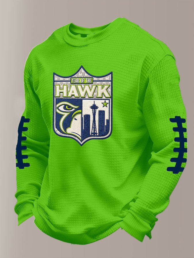 Men's Football Printed Waffle Top