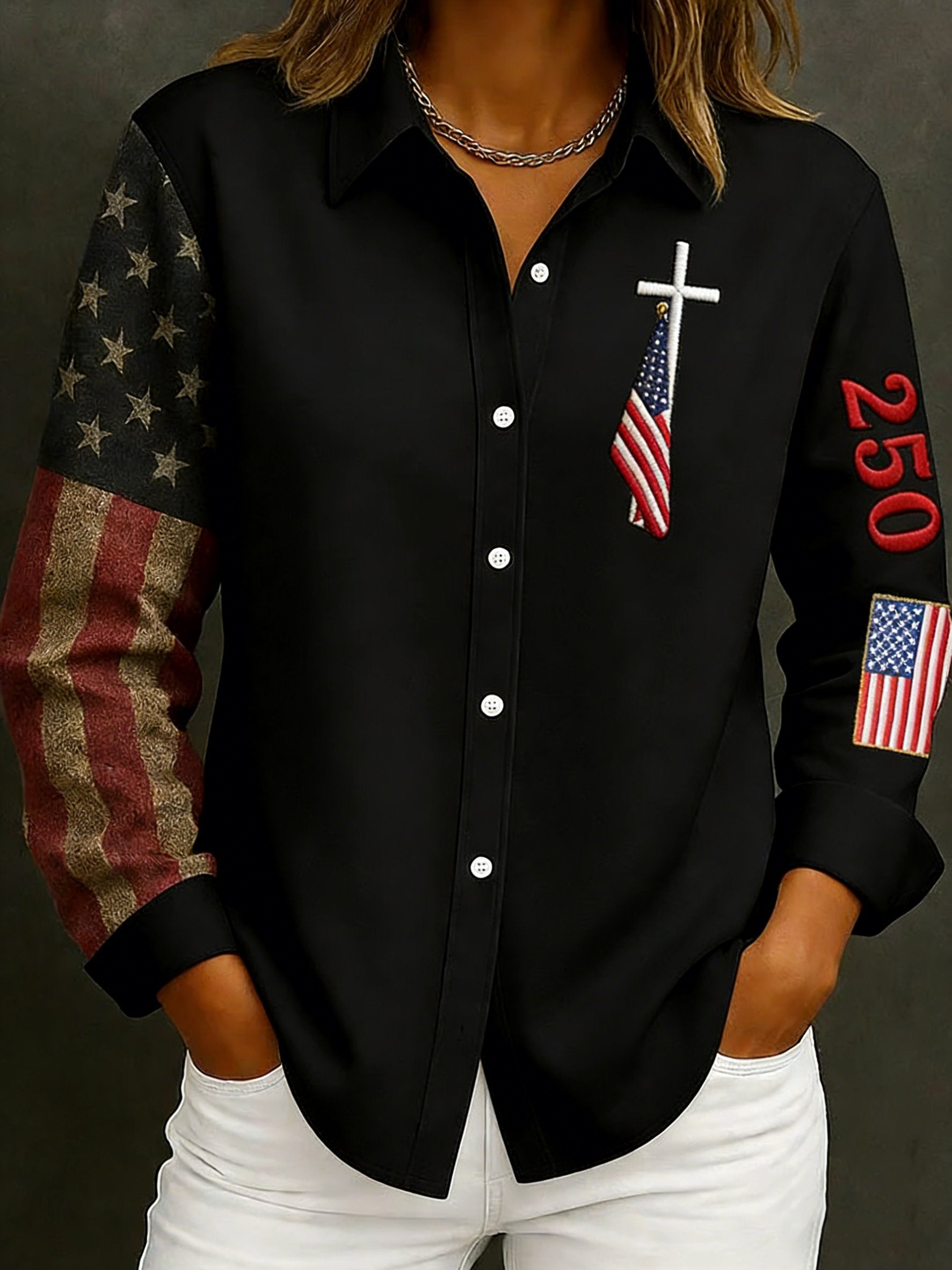 Women's Retro 250th Anniversary Print Shirt