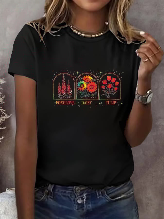 Women's Floral FDT Print T-Shirt