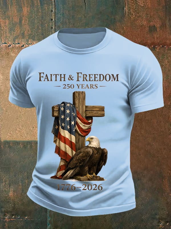 Men's Faith and Freedom 250 Years Print T-Shirt