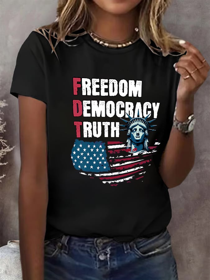 Women's FDT Printed Casual T-Shirt