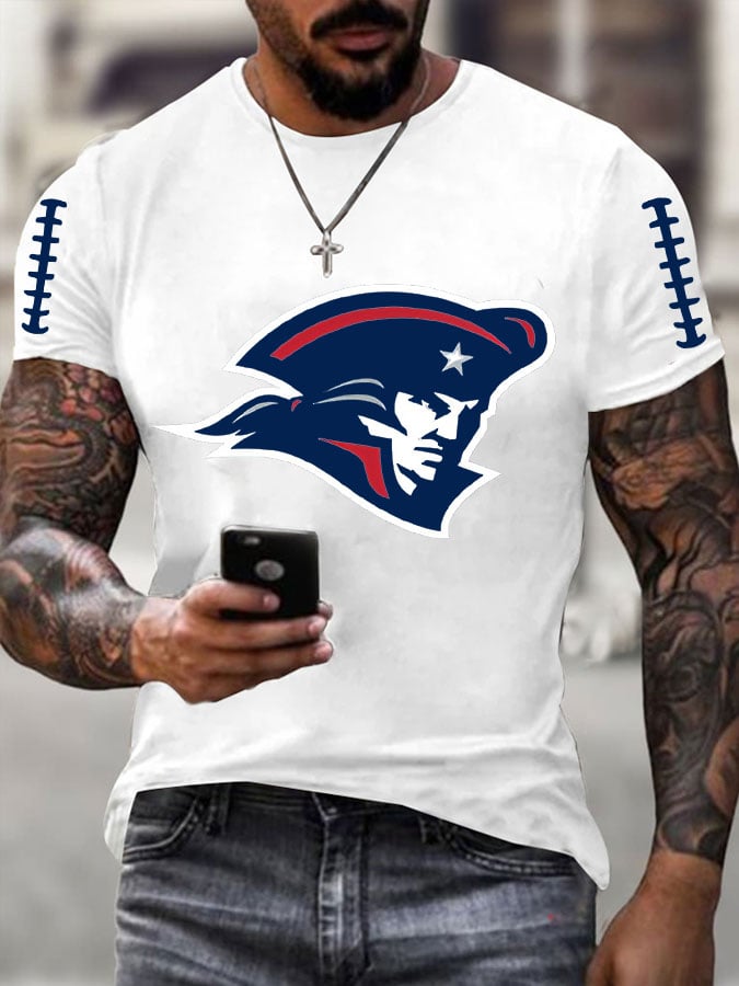 Men's Football Print Short Sleeve Top