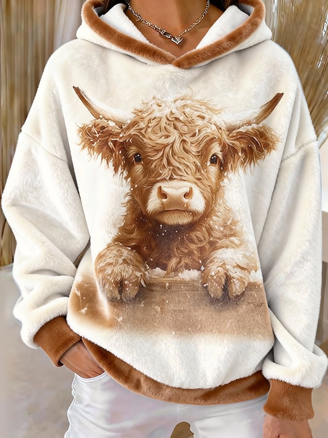 Women's Highland Denim Flannel Hooded Sweatshirt