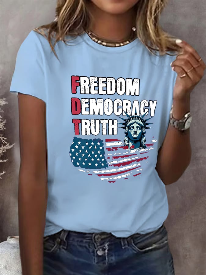 Women's FDT Printed Casual T-Shirt