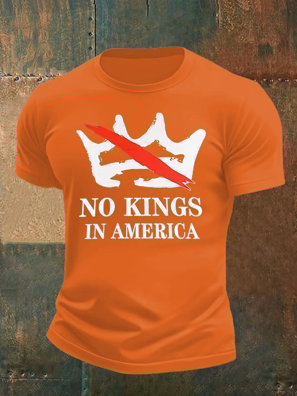 Men's no kings in America print T-Shirt