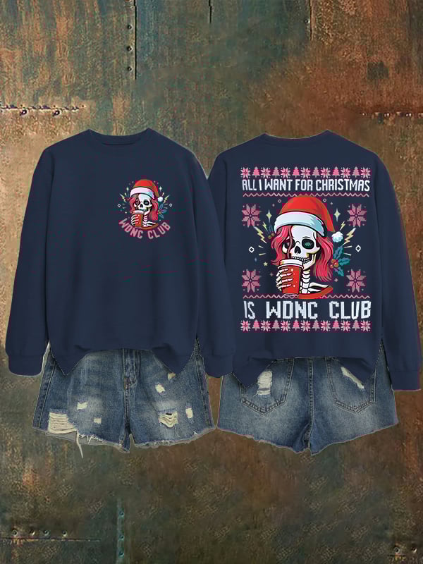 Women's Retro Funny Proud Member Of Club We Do Not Care Menopause Perimenopause Print Sweatshirt