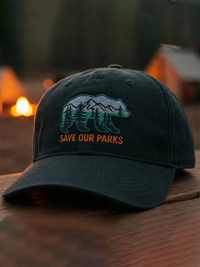 Unisex National Forest Park “Protect Our National Parks” Print Hat