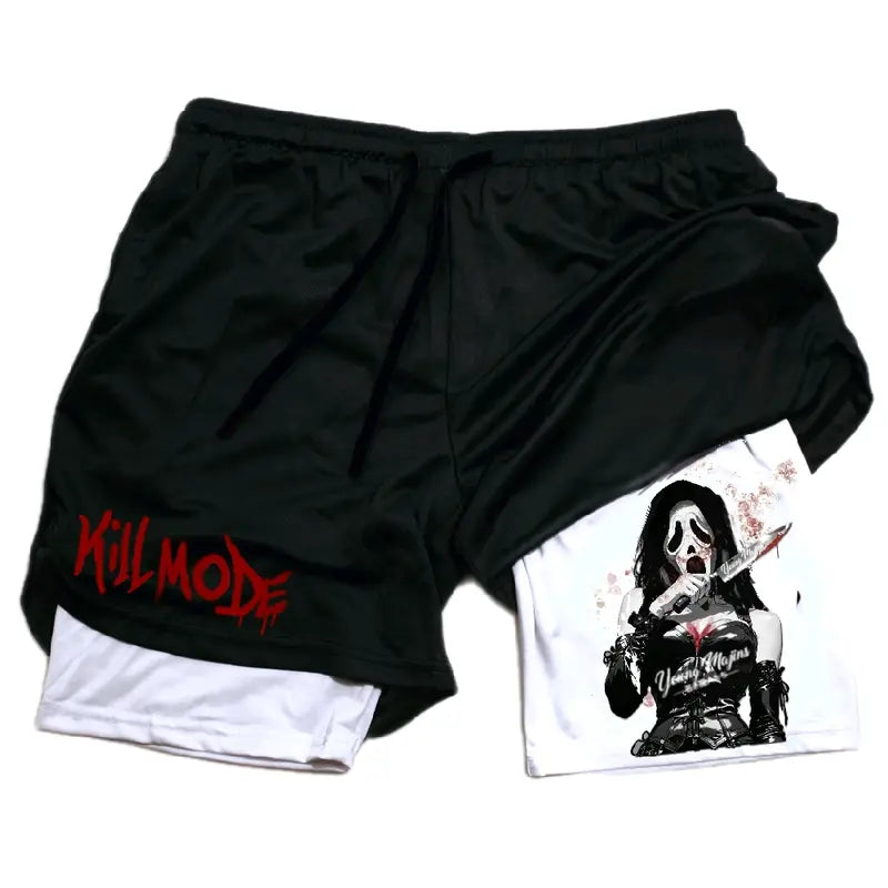 Unisex Ghost Face "Halloween" Gym Shorts