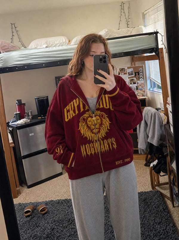 Unisex The House Hoodie – Magical Academy Zip-Up Sweatshirt ⚡✨⏳ Last day to save 50%