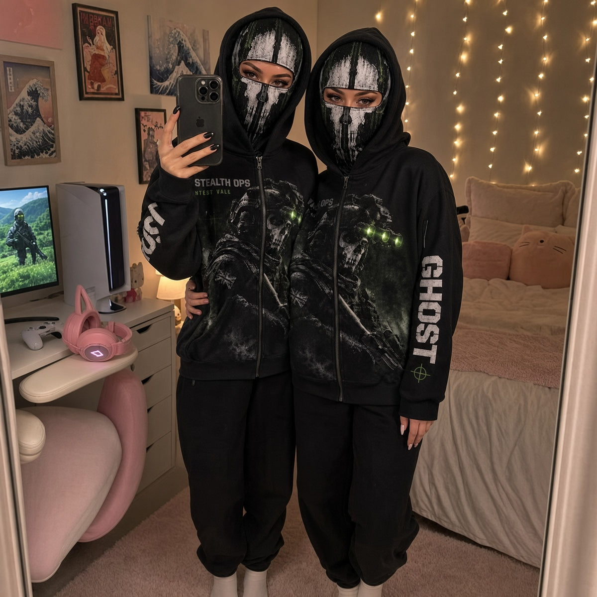 ⏳ Last day to save 50%🖤🔥 Unisex Balaclava Zip-Up Hoodie – Edgy Streetwear Face Cover Sweatshirt 😎🧥