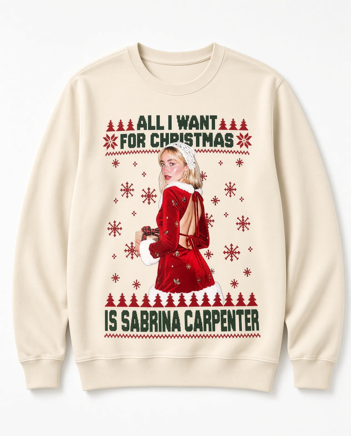 Unisex All I Want for Christmas Crewneck Sweatshirt – The Perfect Holiday Gift for Pop Music Fans 🎄🎁