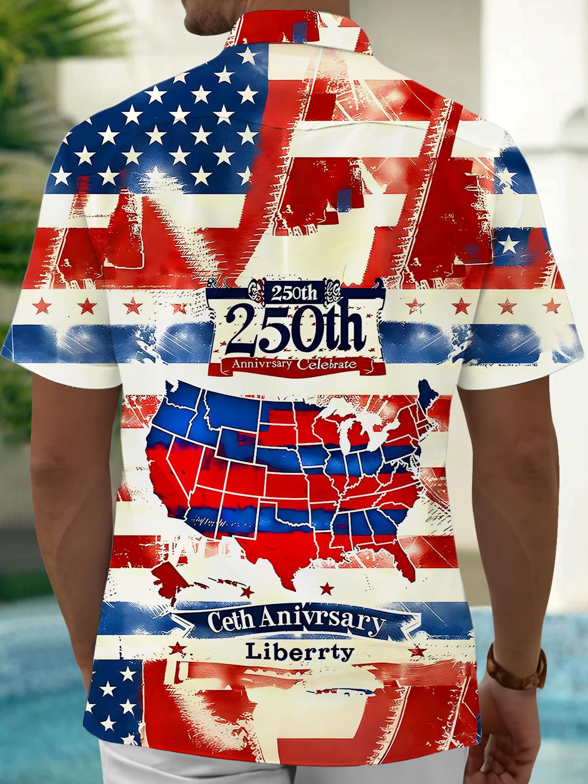 250th Anniversary Celebrate Men's Pocket Short Sleeve Shirts