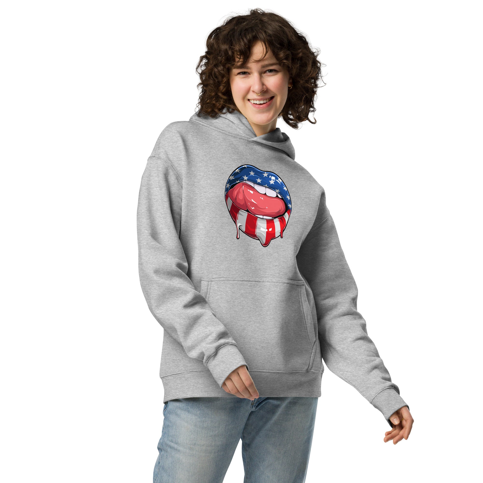 Patriotic Lips – Unisex oversized hoodie