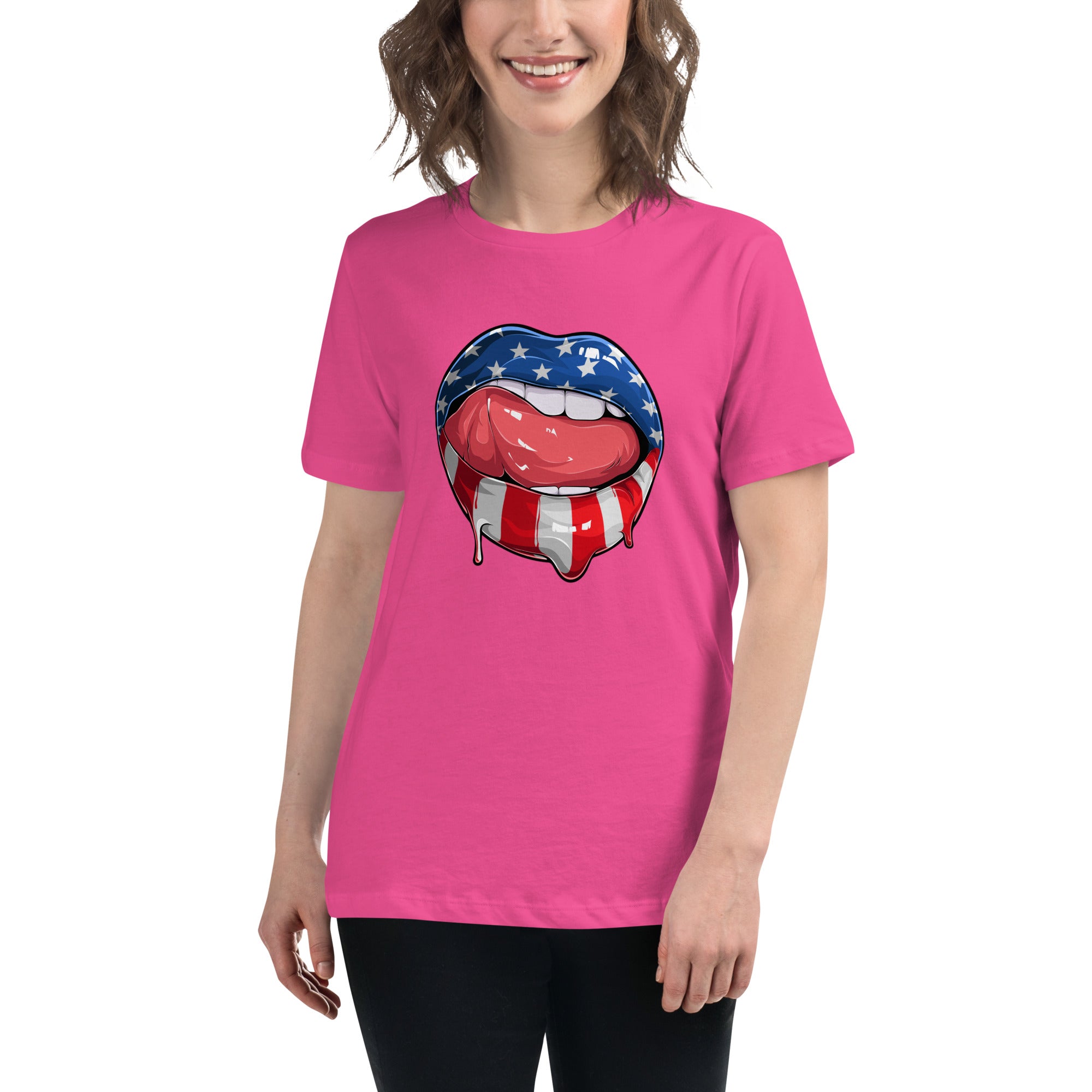 Patriotic Lips – Women’s Relaxed T-Shirt