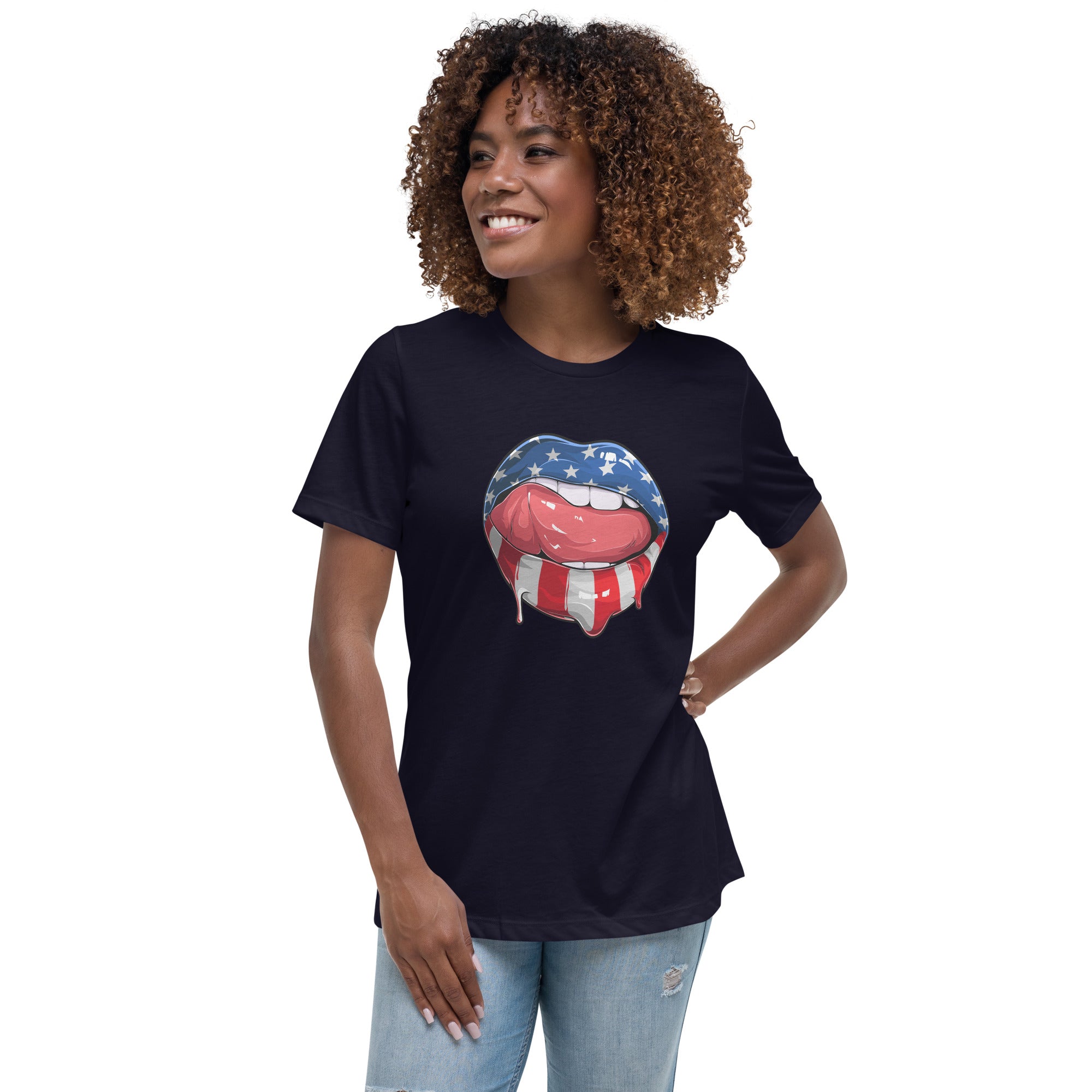 Patriotic Lips – Women’s Relaxed T-Shirt